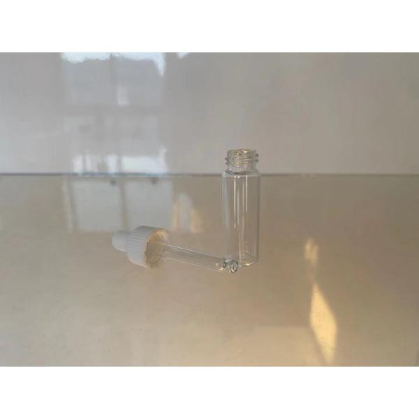 Empty Glass Cosmetic Essential Oil Bottles 4ml Small Size With Droppers