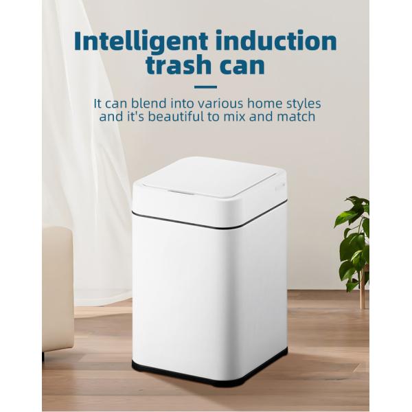 Square Electric Smart Trash Can Dust Bin With Lid Automatic Induction 2CBM - 50CBM Waste Bin