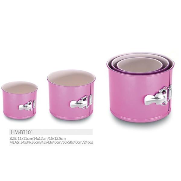 Leakproof Non-Stick Round shape springform cheesecake baking pan set with Removable Bottom