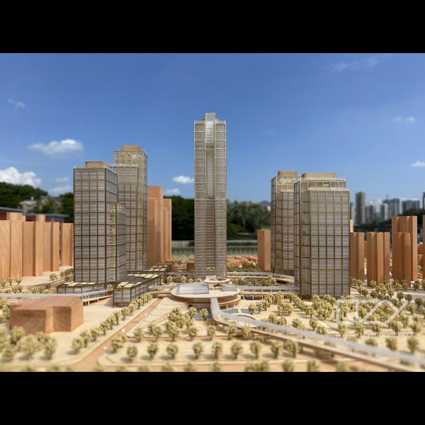 Acrylic Base Architectural Physical Model Xiamen Project JKP 1/500