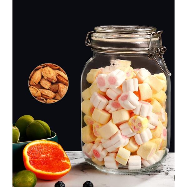 Stainless Steel Snap Airtight Glass Food Storage Canisters 700ml 500ml