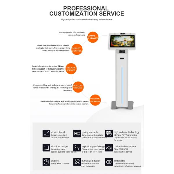 Interactive 4gram Android Pcself-Service Kiosk Multifunction Self Service Terminal