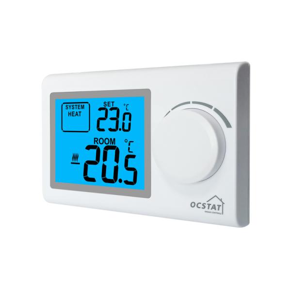 Riseem 230V RF Battery Powered NTC Sensor Non Programmable Wireless Room Thermostat