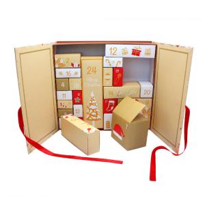 China Simple Cardboard Packaging Box Christmas Gift Advent Calendar Surprise Empty Box on sale