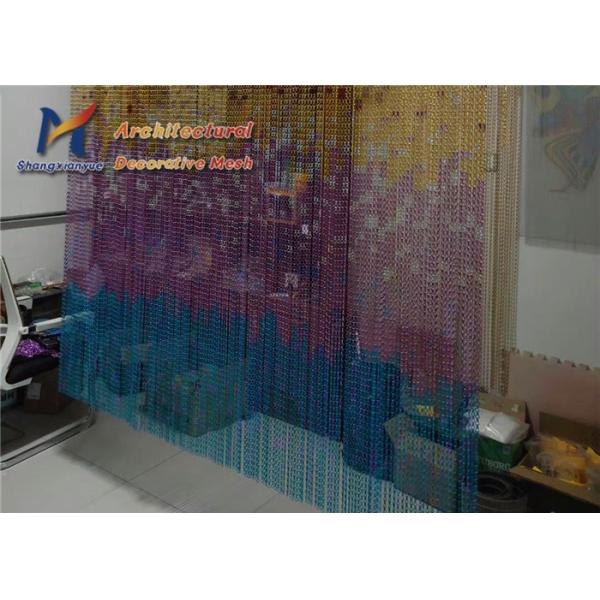 Anodised Aluminum Chain Link Curtain Colour Decorative Curved Dividers
