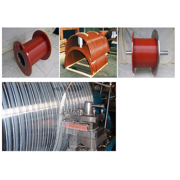 Customized Lebus Drum Grooved Sleeves Red For Wire Rope Winch