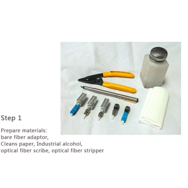 Bare Fiber Testing Lc To St Fiber Adapterr Metal Round Type Precise Connecting