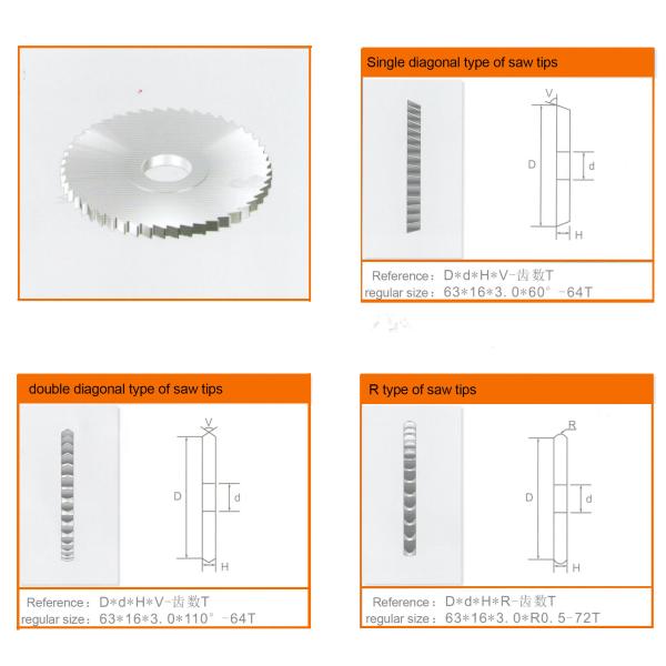 Solid Tungsten Carbide Milling Cutter Slitting Saw Blades Granite Cutting