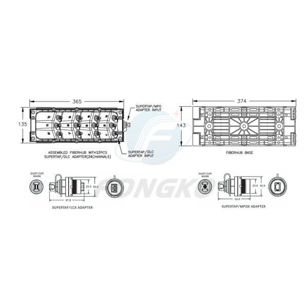 12 Core FTTX Splice Case Fiber Joint Enclosure For FTTH FTTA Communication