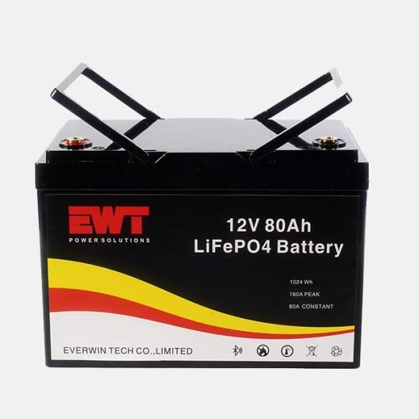 Golf Carts Storage 12V Lithium Ion LiFePO4 Battery Pack 12.8V 80Ah Lithium Iron Phosphate Battery for electric vehicles