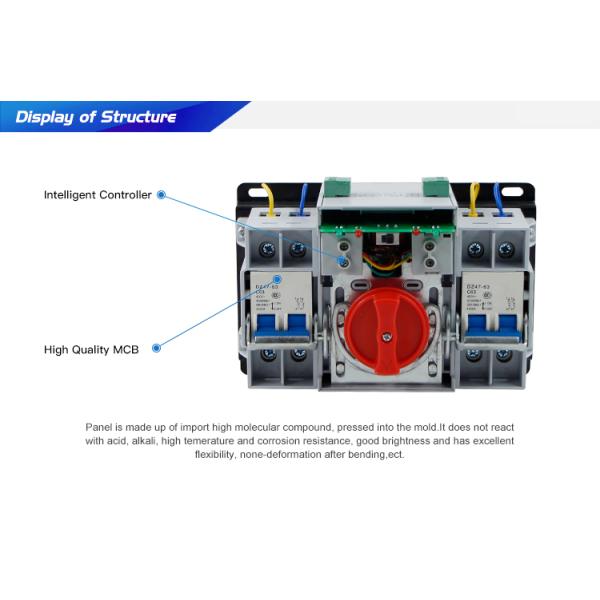 MCB type high quality Dual Power Automatic changeover switch