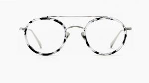China Round retro style Optical Frame for Men Women Titanium Unisex Eyeglass Inlay Acetate rim combiantion Fashion Accessories on sale