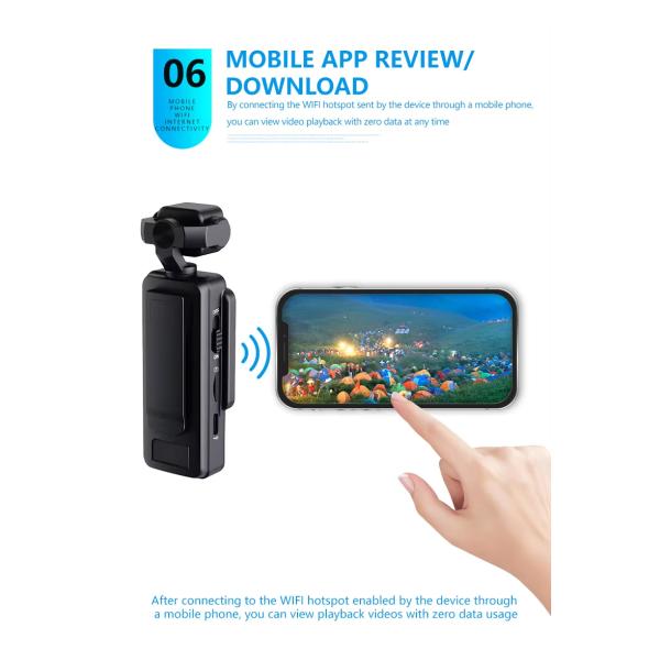New Wifi Camera Digital Video Mini Portable Handheld Recorder 180° Rotatable Lens