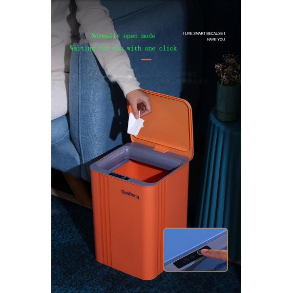 Large Color Automatic Induction Smart Plastic Trash Can for Household Kitchen with Lid