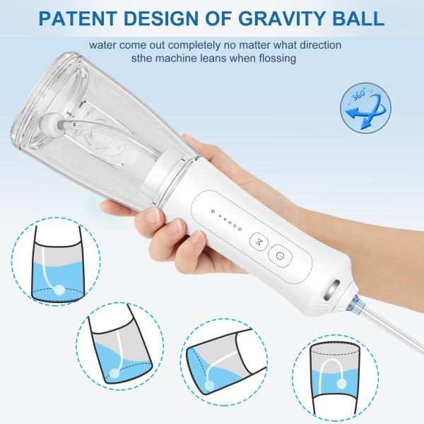 Powerful Pulsation Water Flosser 2500mAh Battery Cordless Oral Irrigator Dental