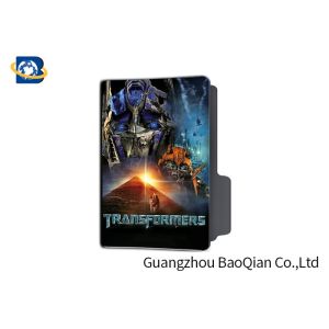 Transformers 3D Lenticular Printing Service , Plastic Document Folder Flip