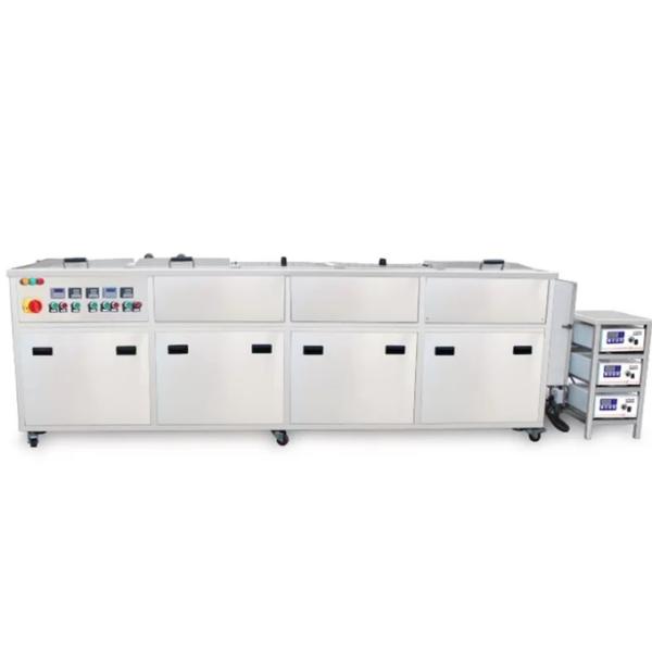 Three Soak Tanks Industrial Ultrasonic Cleaning 1200W Metal Belt Ultrasonic Cleaner 10