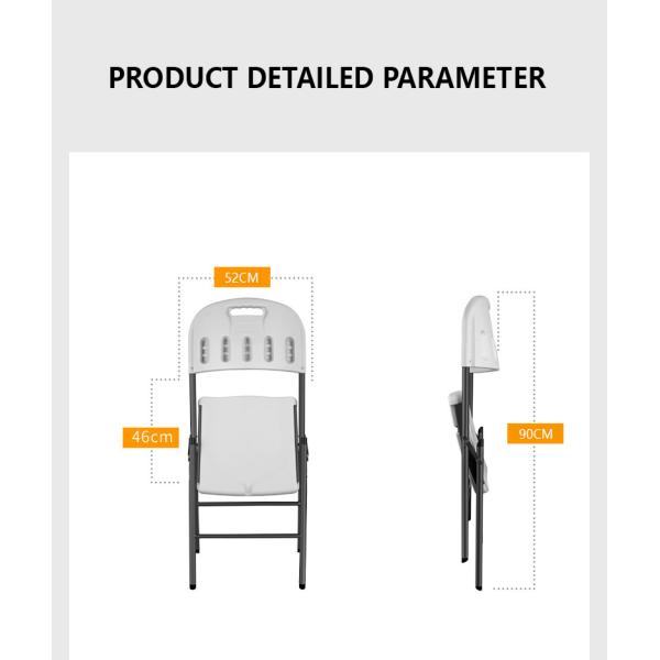 HDPE Plastic Folding Chairs Outdoor White Folding Chairs Plastic Customized