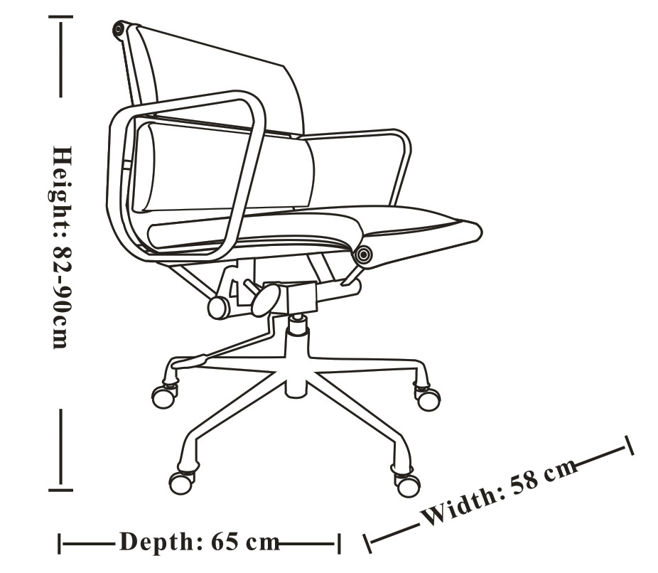 Sophisticated Ergonomic Office Chair Brown Color Soft Pad Back 360 Degree Swivel Function