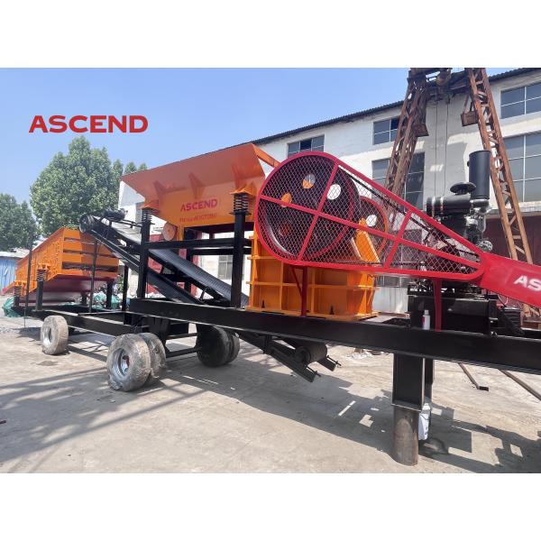 Mobile Jaw Crusher With Wheels And Trailer By Diesel Driven For Marble Gravel Limestone Crushing