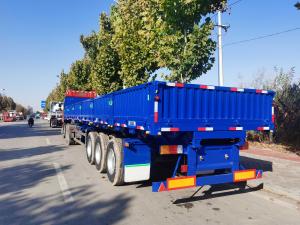 Buy cheap 3 Triple Axle Cargo Trailer Side Wall Cargo Semi Trailer Truck  40-60 Tons 13000mm product