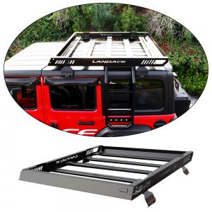 China Landace Car Roof Cargo Carrier Aluminium Roof Basket Rack With Side Ladder on sale