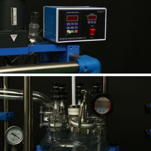Batch Jacketed Glass Reactor Vessel With Rectification Column Condenser