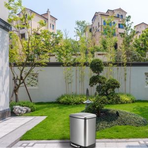 Buy cheap Smudge Resistant 6.34 Gallon Steel Trash Can With Lid product