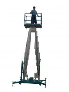 Buy cheap 9m Lifting Height And 200Kg Lifting Weight Mobile Aerial Work Platform Aluminum Double Mast product