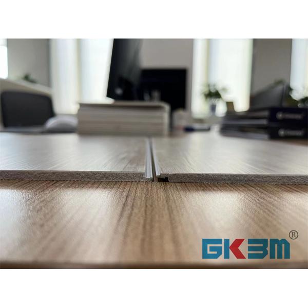 LS-W8004 Fireproof Anti Slip SPC Flooring Light Brown With Grey