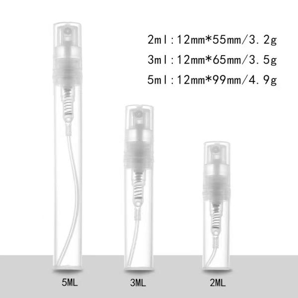 15ml 30ml Press Down PP Plastic Perfume Mist Bottle