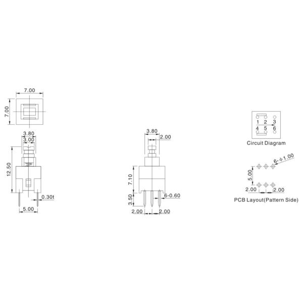IP67 12 Volt Momentary Push Button Switch Insulation Resistance 100Momh