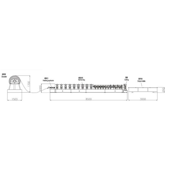 Downspout Pipe Roll Forming Machine PLC Control And Hydraulic Station