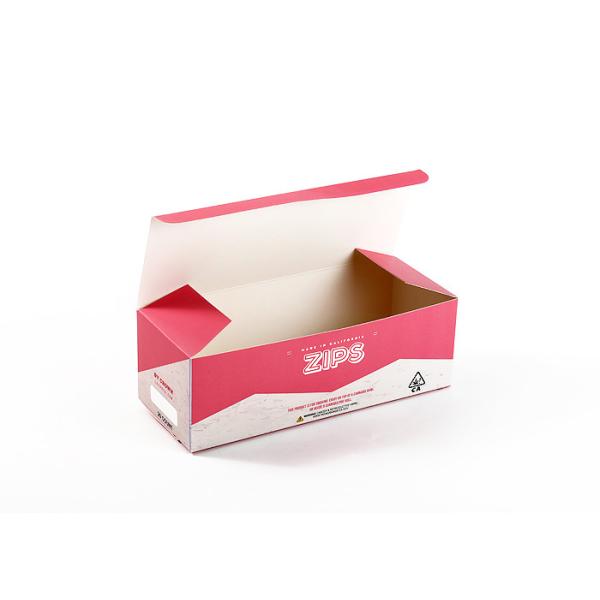 Custom Logo Foldable Decorative Boxes Full Color Pink Paper Box For Zips