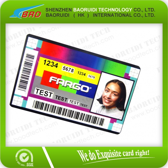 plastic portrait id smart card