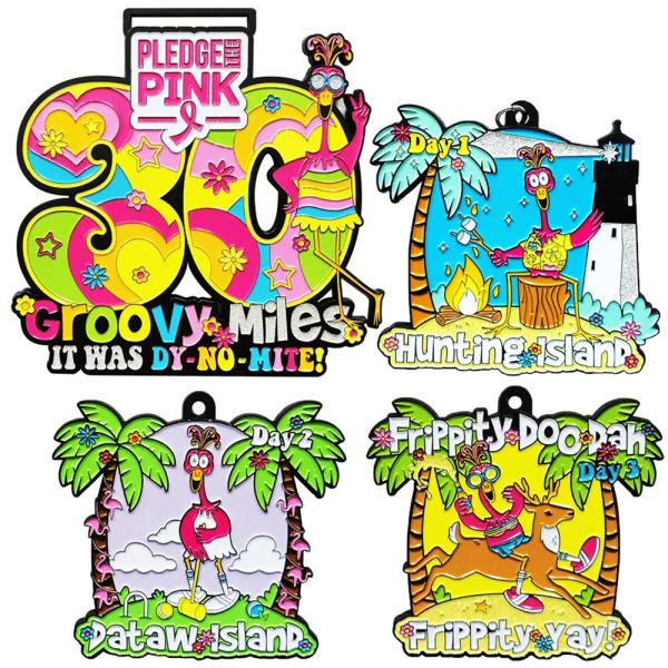 Custom Medallion Medal Metal Gold Triathlon Finisher Marathon Large Running Sports Medals