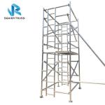 8m Height Folding Scaffold Ladder , Lightweight Aluminum Scaffold Platform