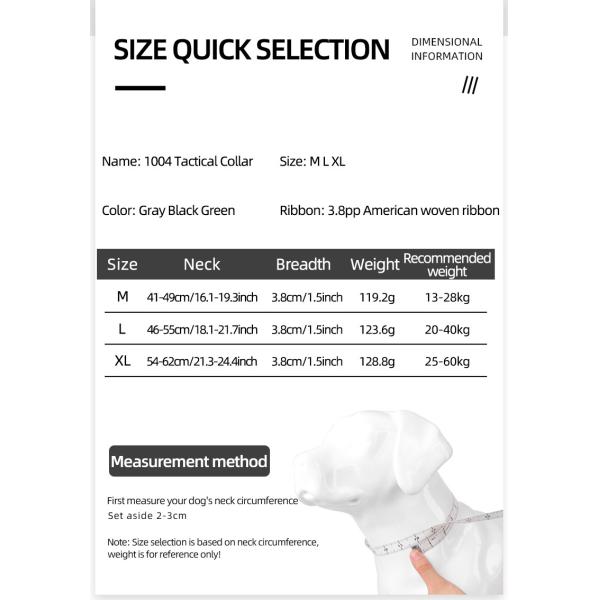 Pet Adjustable Tactical Dog Collar Reflective Thickened Nylon Collar