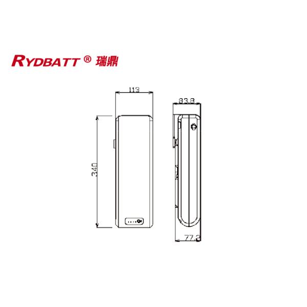RYDBATT SKY-01(36V) Lithium Battery Pack Redar Li-18650-10S4P-36V 10.4Ah For Electric Bicycle Battery