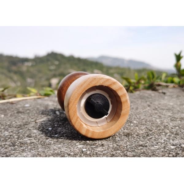 Adjustable Ceramic Core Salt & Pepper Grinder Mushroom Shape Wood Jar