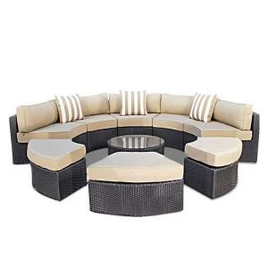 Buy cheap Round Lounge Outdoor Beach Furniture Sofa PE Rattan Washable product