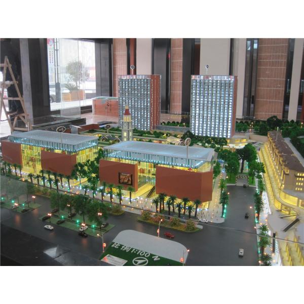 Commercial Miniature Building Models Required Scale Size Warm LED Light