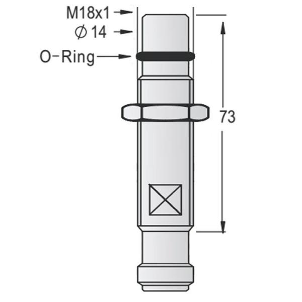 M18 DC High Pressure Inductive Proximity Sensor Inductive Cylindrical Stainless Steel 500 Bar