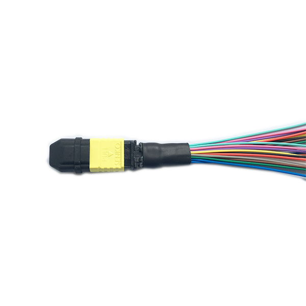 Multimode Fiber Optic Breakout Cable MPO / PC To LC / UPC Harness 0.9mm Hytrel For LGX Cassette