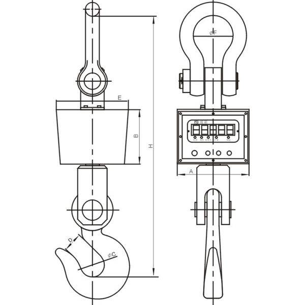 50t Solid all steel construction Digital Crane Scale