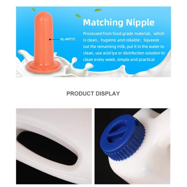 Round Nipple Calf Feeding Bottle For Newborn Calves