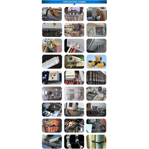 Electrical Cable Gland, Nylon 6, 20mm Metric Thread, M20x1.5, IP68/IP69K, UL94 V-2, para Cable Ø 6-12mm