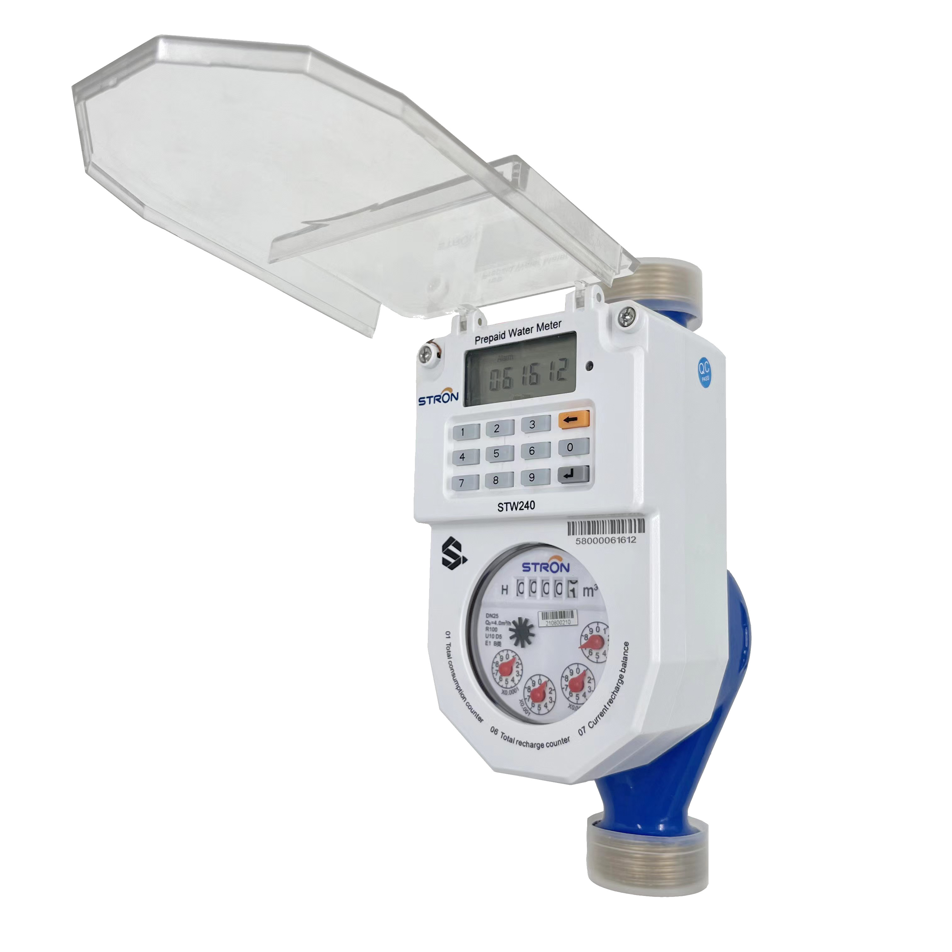 Buy cheap Residential L190mm R160 DN20 Prepaid Water Meter STS Standard product