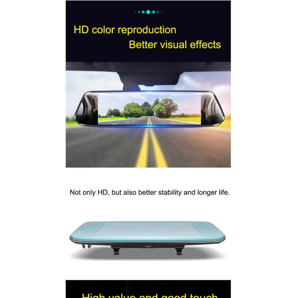 Mirror Backup 1080P OEM ODM Full HD Dash Cam 7" IPS Touch Screen