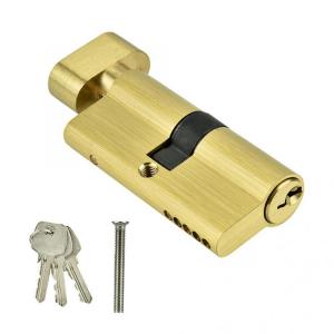 China Single Side Door Lock Cylinder With Keys Brass Zinc Alloy Material Dia 60mm 70mm Size on sale